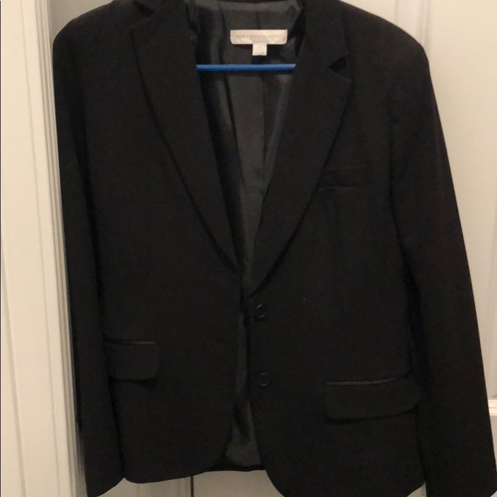 New York & Company black 2 button dress coat